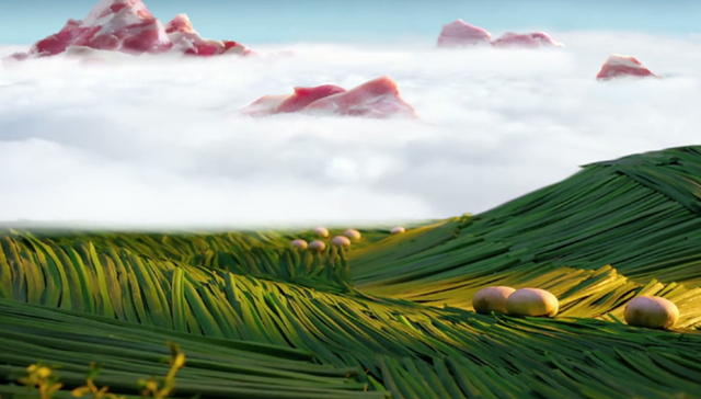 在吃货的眼中 世间的一切都是肉和菜