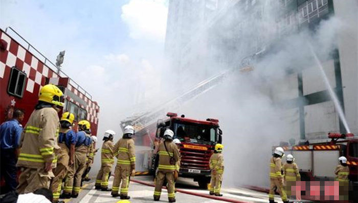香港,大厦,起火,消防员