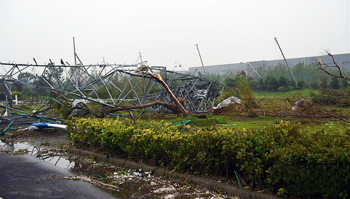 协鑫集成参股公司受损,江苏龙卷风