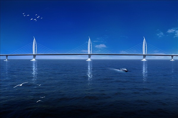 港珠澳大桥,主体工程,组合梁,复合桩,用钢量,大桥项目,航道桥,埃菲尔铁塔,中国结,卫报