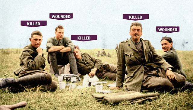 这些英军士兵在索姆河战役前留下了最后的照片