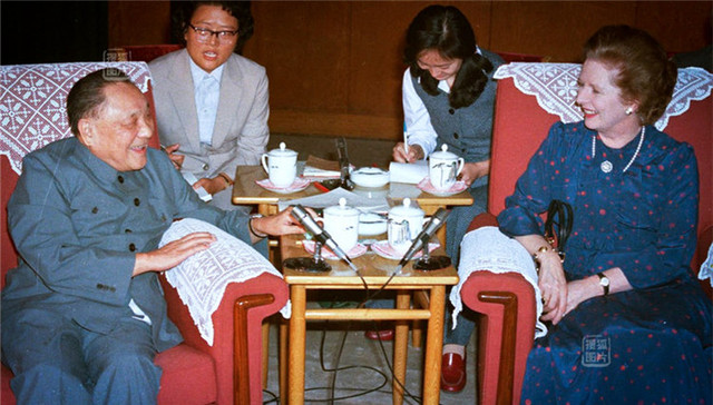 撒切尔夫人分别与邓小平、戈尔巴乔夫的两次会面