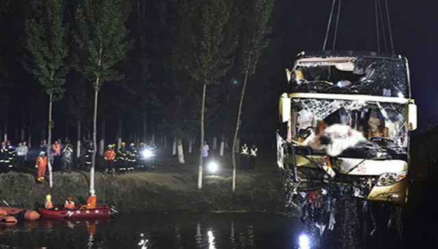 津蓟高速,客车,落水