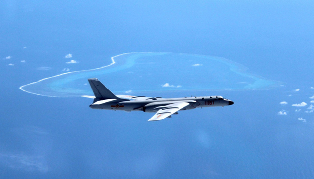 中国空军,航空兵,南海战斗巡航,轰-6K和歼击机,侦察机,空中加油机,机型。