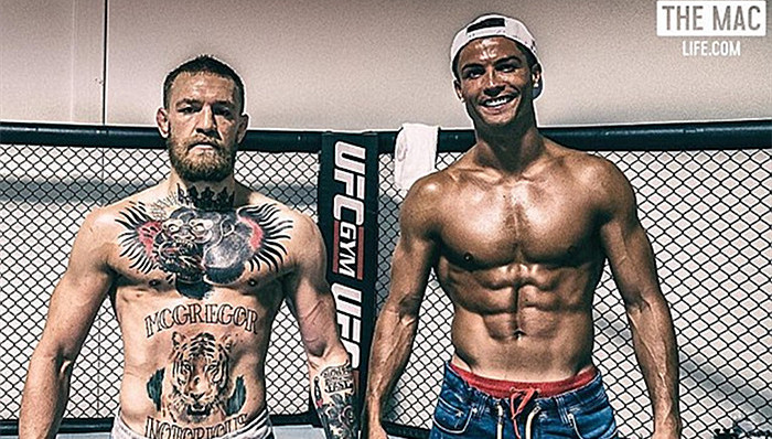 据说健身效果惊人 C罗和UFC明星康纳·麦克格雷格PK肌肉