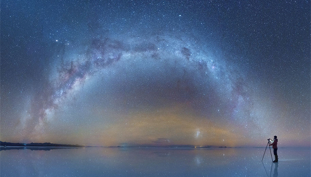 乌尤尼盐滩,银河