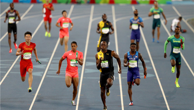 博尔特三届九金实现奥运会全满贯 中国男子接力队4x100米获第4