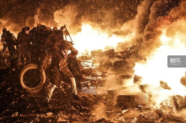 游戏中的场面在乌克兰的现实上演