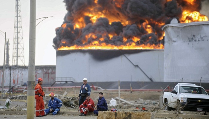 委内瑞拉,,经济崩溃,石油工人,工作服,食品短缺