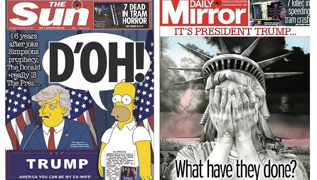 没眼看了！世界各大报纸这样评价特朗普胜选