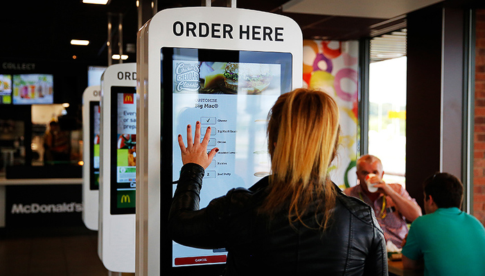 麦当劳触屏点餐