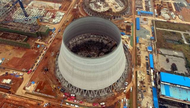 冷却塔,钢结构,事故现场,江西赣能股份有限公司,江西宜春市,事故发生,事故原因,视觉中国,施工平台