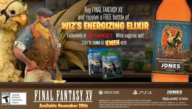 【游戏说】《最终幻想15》推出同款饮料，购买游戏可免费获得 《守望先锋》黑影被做进了《街霸5》Mod中