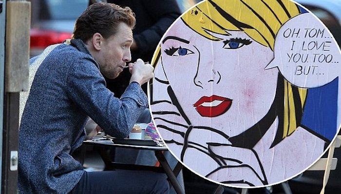 大写的尴尬！抖森晨跑路过取笑他和霉霉恋情的街头漫画