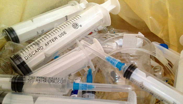 医疗废弃物,1970年,输液袋,医疗废物,医疗垃圾,输液瓶,医院,输液管,塑料颗粒,针头