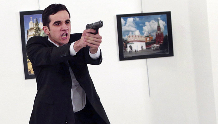 俄罗斯,大使,枪杀,美联社,记者,土耳其,艺术展