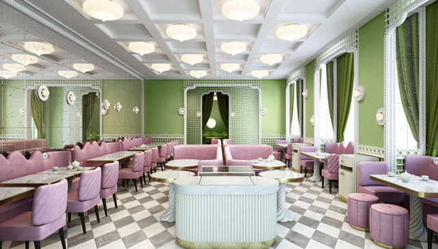 顶级马卡龙品牌在四季酒店里，开了一间少女心爆棚的餐厅