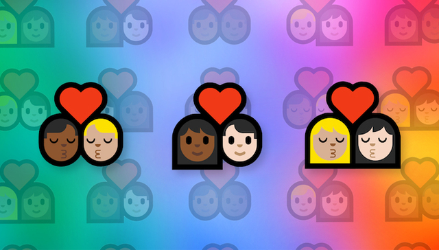 又一大波新的emoji表情诞生了 这次是跨种族情侣