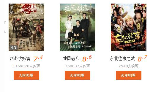 服务费,不完全反应,乘风破浪,功夫瑜伽,西游伏妖篇,大闹天竺,票补,电影票房,补贴,利益共同体