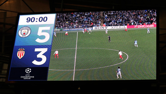 8场比赛狂轰34球 本季欧冠创1/8决赛首回合进球纪录