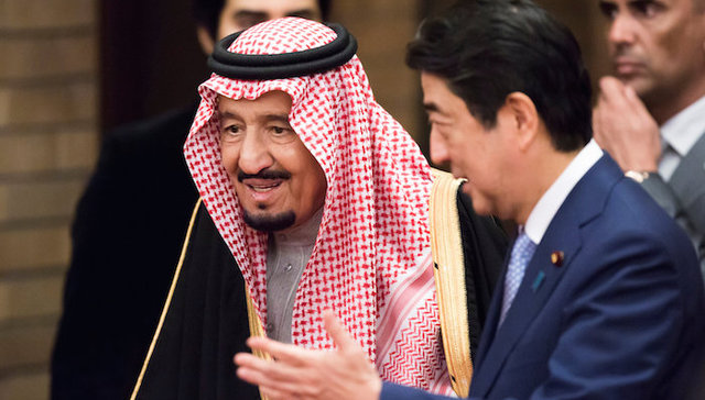 中东,沙特,安倍