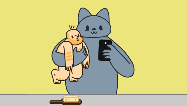 看了能戒猫的小漫画