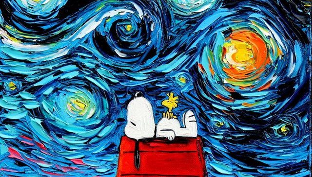 油画,梵高,动漫