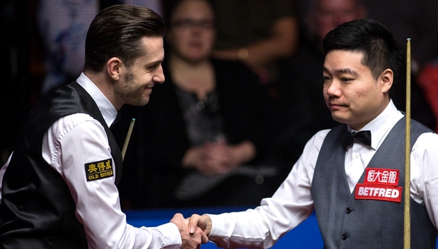 斯诺克世锦赛半决赛开战 丁俊晖开局顺利首阶段5-3领先塞尔比