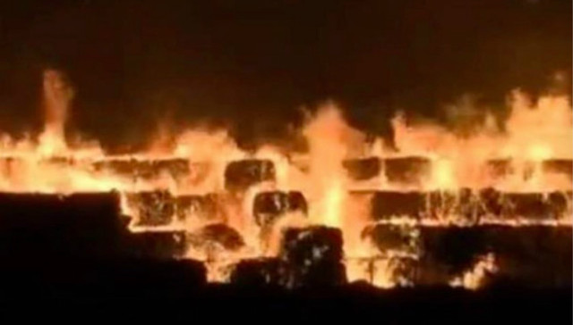 天津港内一纸业公司发生火灾 暂未有人员伤亡报告