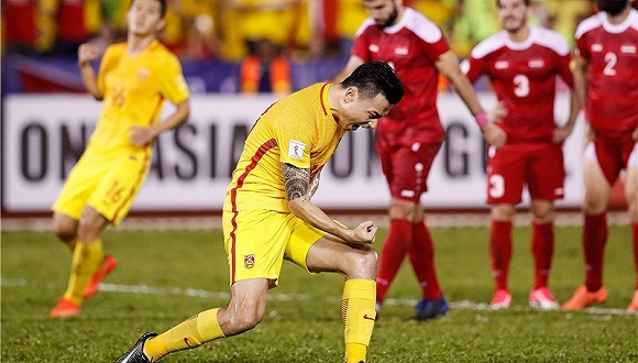 郜林,国足,扳平比分,叙利亚,萨利赫,亚洲区12强赛,点球机会,任意球破门,头球,腾讯