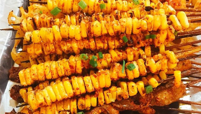 成都,烤玉米