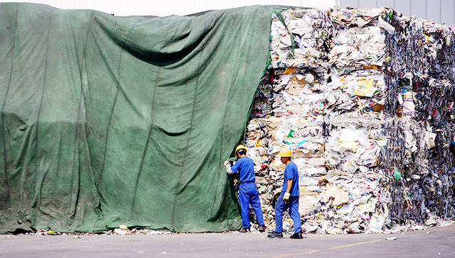 中国造纸原料六成来自废纸