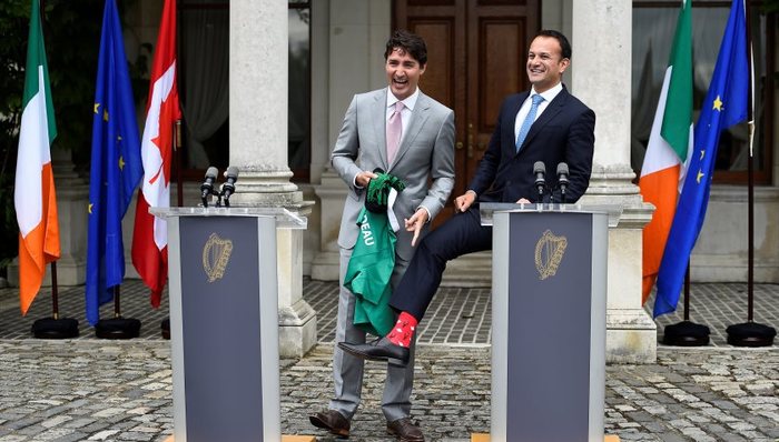 袜子外交,特鲁多,爱尔兰