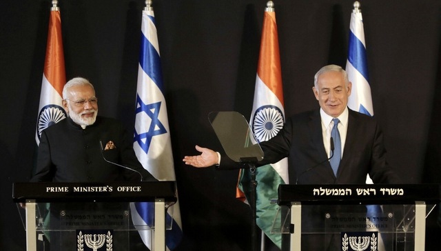 莫迪首访以色列 印度的老朋友巴勒斯坦不开心了