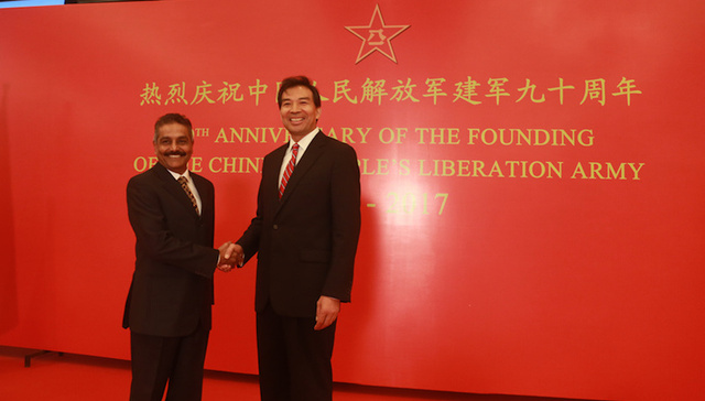 驻印度使馆,庆祝,建军,90周年,招待会,中印