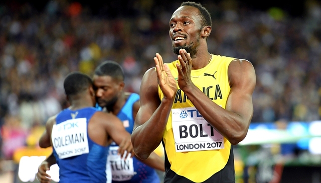 百米谢幕战博尔特不敌加特林摘铜 苏炳添再进世锦赛决赛获第八