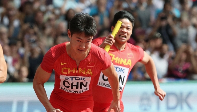 世锦赛百米接力中国队受干扰获第四 张培萌大赛谢幕战留遗憾