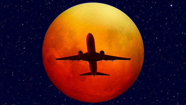 日全食下周一将出现在北美上空 航空公司也都坐不住了