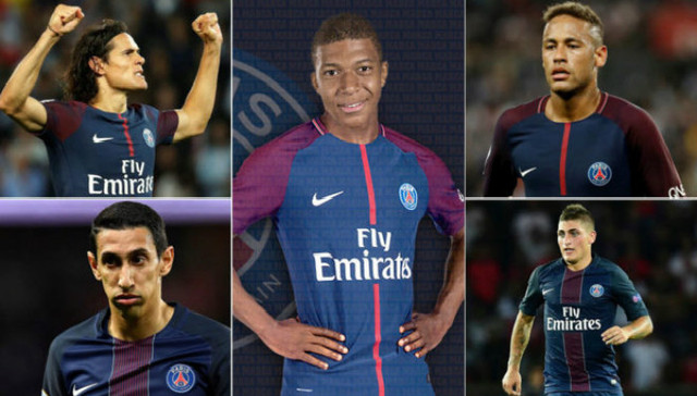 6.4亿欧元逆天豪阵 大巴黎的“CNM组合”叫板皇马“BBC组合”