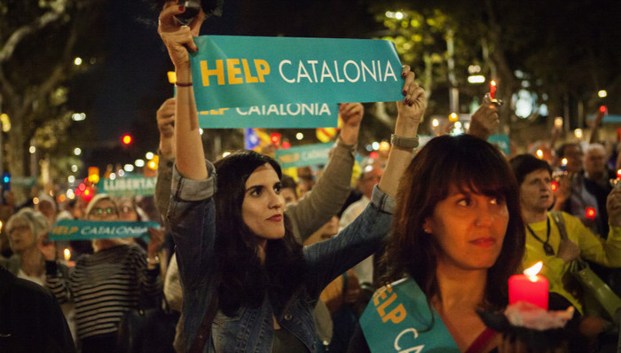 加泰罗尼亚独立,逮捕,游行