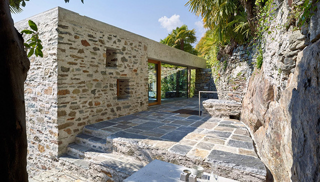 山顶,美景,俯瞰,建筑师,石头,墙面,设计作品,湖畔,别墅,Romeo