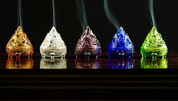 五色琉璃博山炉