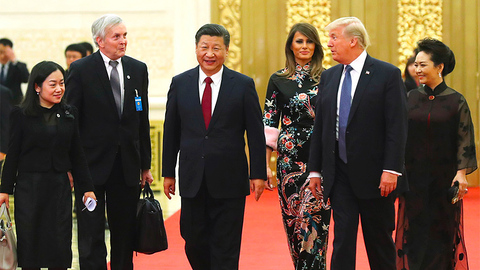 【视频】习近平和夫人彭丽媛举行宴会欢迎美国总统特朗普和夫人梅拉尼娅