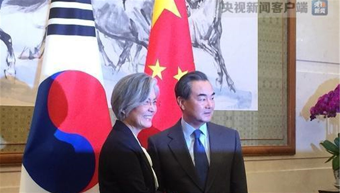 萨德,王毅,会谈,韩方,外长,康京,妥善处理,中方,中韩关系,访华