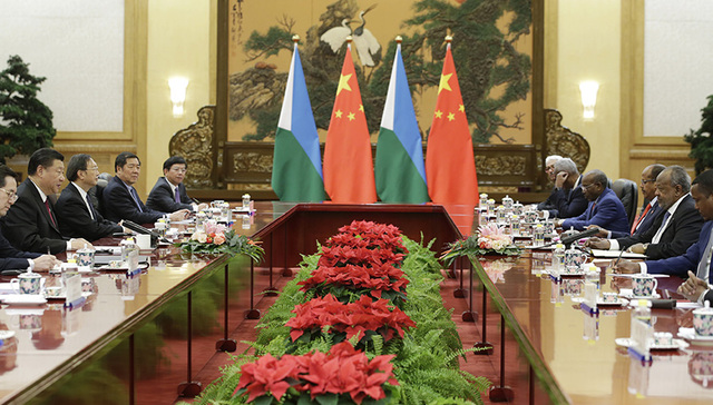 中方愿,吉方,吉布提,领域合作,元首,会谈,中共,一带一路,中吉,战略伙伴关系