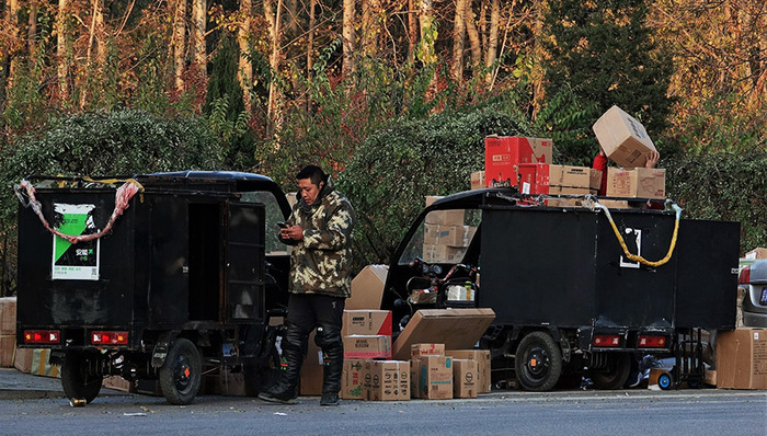 快递员,泓源,北京大兴区,物流车,像素,双十一,通达系,东窑路,网记者,六环