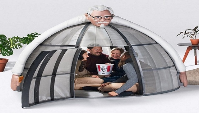 肯德基推出了一款“吃鸡”帐篷，但这造型怎么看都太奇怪了