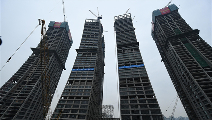 地面拼装,连廊,摩天楼,重庆朝天门,塔楼,来福士,水晶,高空,超高层建筑,创作