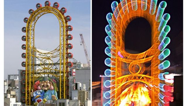 大阪道顿掘停了近十年的“招财进宝”摩天轮又要重新启动了