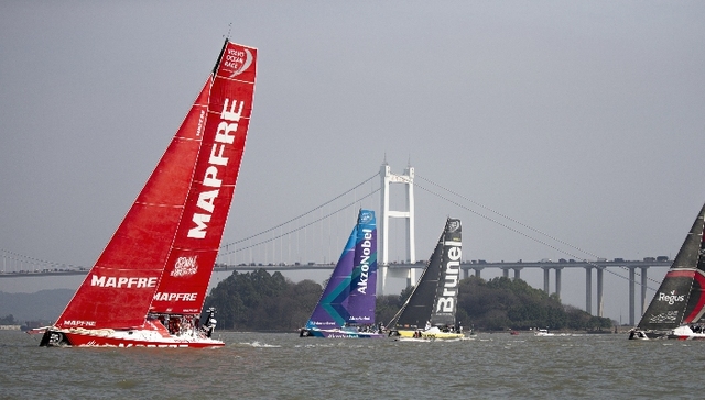 沃尔沃帆船赛首次抵达中国内地城市 东风队亮相广州母港